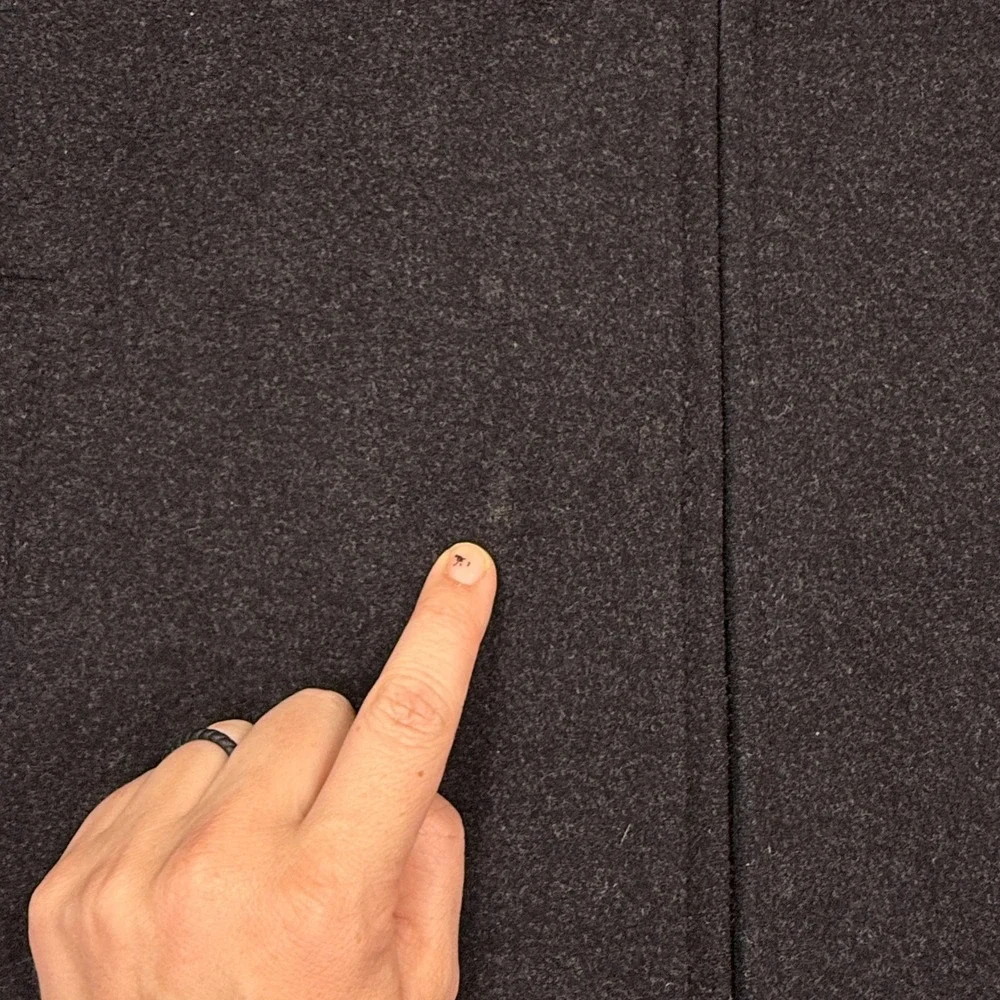Banana Republic‎ Jacket Mens Extra Large Charcoal Wool Cashmere Blend Zip Lined
